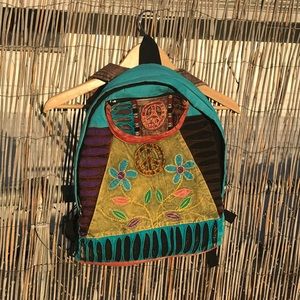 Y2K Colorful hippie boho backpack